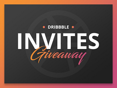 2x Dribbble invites design dribbble giveaway invitation invite invites poster
