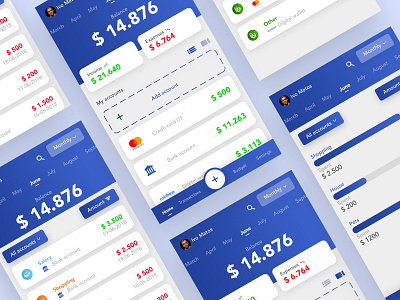Budget Planner - App android app branding budget clean design figma finance fintech icon ios mobile modern money payments sketch typography ui ux web