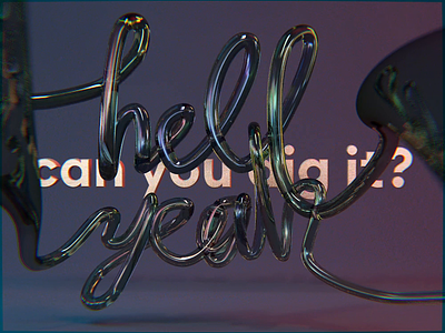 Well, can you? animated type animation c4d cinema 4d custom font handmade font motion motion blur motion design type typography