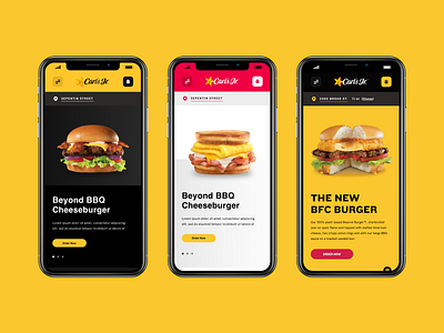 Carl’s Jr Website Redesign burger design fast food food minimalistic redesign ui ux website