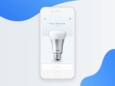 Philips White Bulb - Smart App Design animation app design gif light lightbulb minimalistic philips smart smart home ui ux white