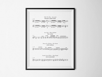 Epic Guitar Riffs gift music poster