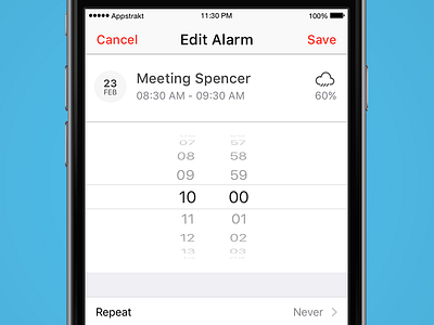 Alarm alarm ios ux