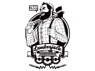 Dribble Lumberjack illustration lumberjack music