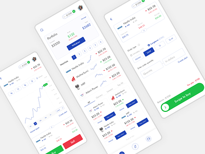 Happy Trading -Mobile UI concept aesthetic analysis best ui buy and sell clean creative creative design crypto design graph market mobile design mobile ui motivation new design stock trading trend trendy ui