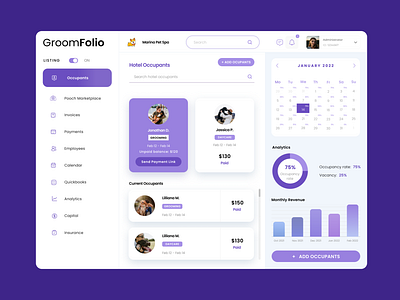 Dashboard design with Figma software graphic design hotel light site ui web design website