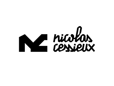 Nicolas Cessieux logo branding logo monogram nc typography