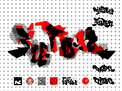 Digital graffiti - Futon 119 daruma futon graffiti illustration nicolas cessieux typography vector
