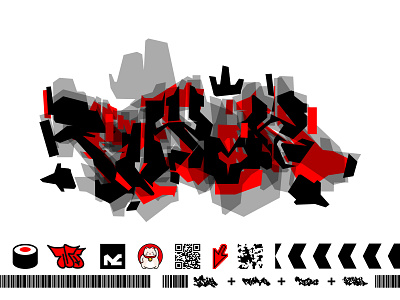 Digital graffiti - Futon 120 futon graffiti illustration maneki neko nicolas cessieux typography vector