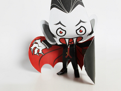 Dracula paper toy character design dracula illustration papertoy vampire