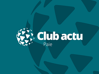 Club actu Paie branding 3d logo branding corporate identity logo rebranding spher symbol
