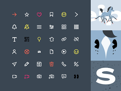 Icon set for Sleipny branding icon design icon set icons sleipnir sleipny ui