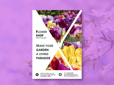 Flower shop flyer design