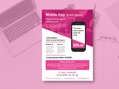 Mobile App Flyer design branding brochure design flyer flyer design graphic design mobile design print design typography