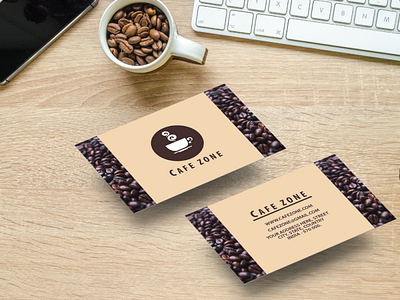 Cafe Zone Business card branding business card business card design design graphic design logo stationery stationery design typography