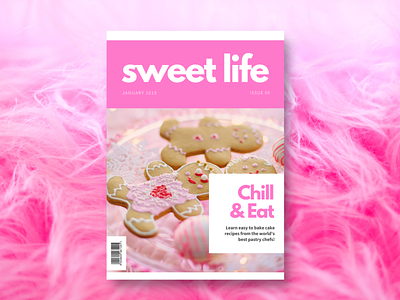 Sweet life Food magazine cover design cover design design editorial editorial design food food magazine graphic design layout design magazine cover magazine cover design magazine layout page layout print design typography