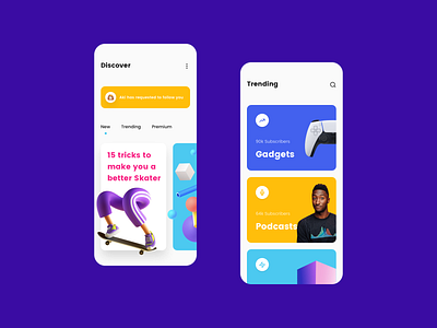 Custom UI 3d appdesign cards colorful concept creative discover feed framer illustraion interface interfacedesign kuwait prototype trending ui uidesign uipattern ux uxdesign