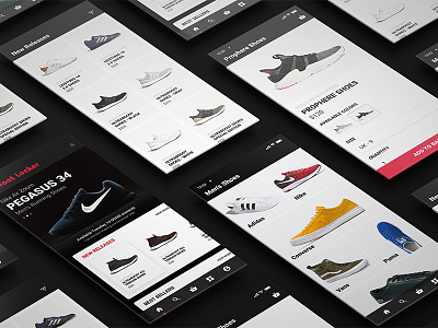 Foot Locker App app concept dubai ecommerce footlocker home interface kuwait shoes ui ux visual design