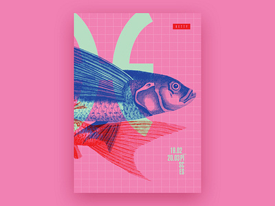 Pisces / Zodiac Sign colorful design fish graphicdesign horoscope illustration neon pink pisces poster posterdesign print design typography zodiac sign