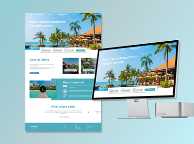 Travsort - Travel Agency Landing Page travel ui ui ui design ui resort ui travel uiux design uiux travel web design