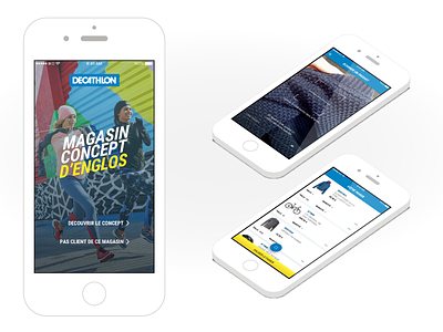 Decathlon Concept Store cart decathlon product retail scan splashscreen ui ux