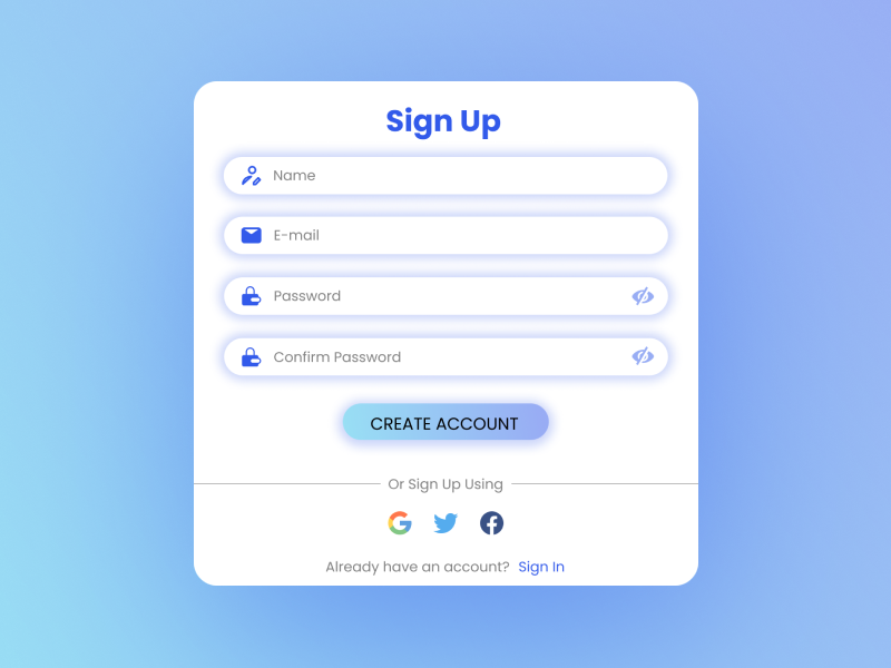 Sign Up Design by Aldani Prasetyo on Dribbble