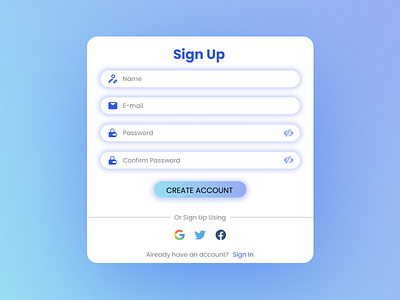 Sign Up Design by Aldani Prasetyo on Dribbble