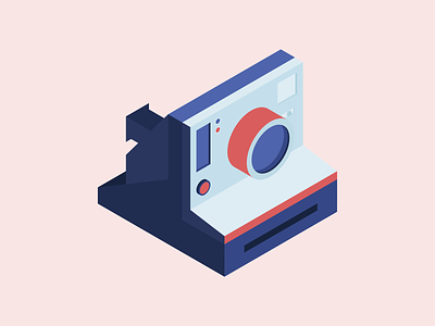 Polaroid camera illistration illustrator isometric polaroid vector