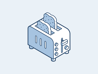 Toaster design illistration illustrator isometric toaster vector