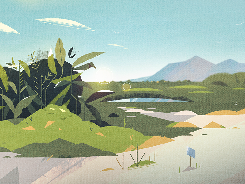 Plein Air asia sky map scenery forest trees nature adventure landscape