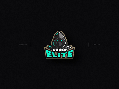Super Elite logo branding character art dark logo design icon illustration illustrator logo masked man logo rajwansh art ui vector