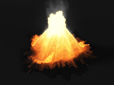 lava sim [still] glow heat houdini lava particle simulation shader sidefx simulation visual effects