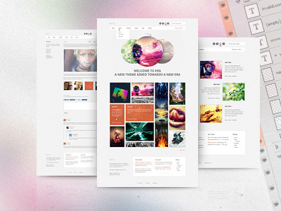 Teaser: Era III browser concept css era html minimal photoshop psd retro theme themeforest unique vintage wordpress