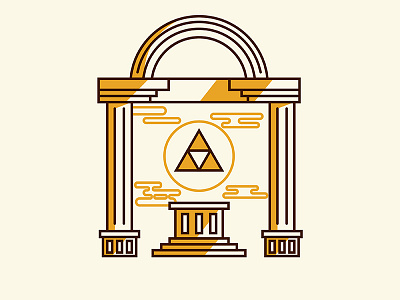 Palace for Heros illustration triforce vector zelda