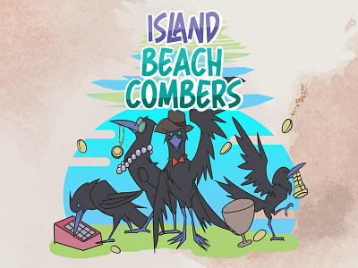 Island Beach Combers Mascot Logo Design ai app art branding character design flat graphic design icon illustration logo mascot modern nft psd typography ui ux vector