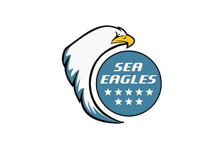 Sea Eagles Logo Design ai art brand branding character design designer dribble eagle flat graphic design illustration logo logodesigner minimal print psd sea ui