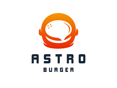 Astronaut with Burger Negative Space