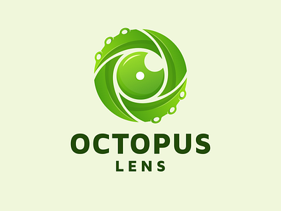 Octopus Camera Colorful Logo combination branding design illustration logo negativespace vector