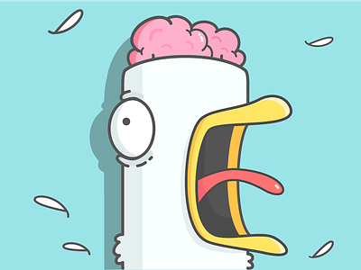 Sqwak!!! bird brain illustration king of the stack squawk