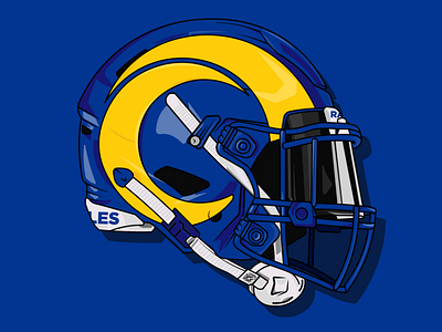LA Rams Helmet 2022 design flatdesign football graphic design illustration nfl rams vector