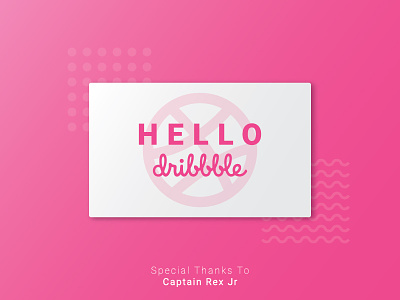 First Shot on Dribbble card dribbble first invitation invite shot welcome