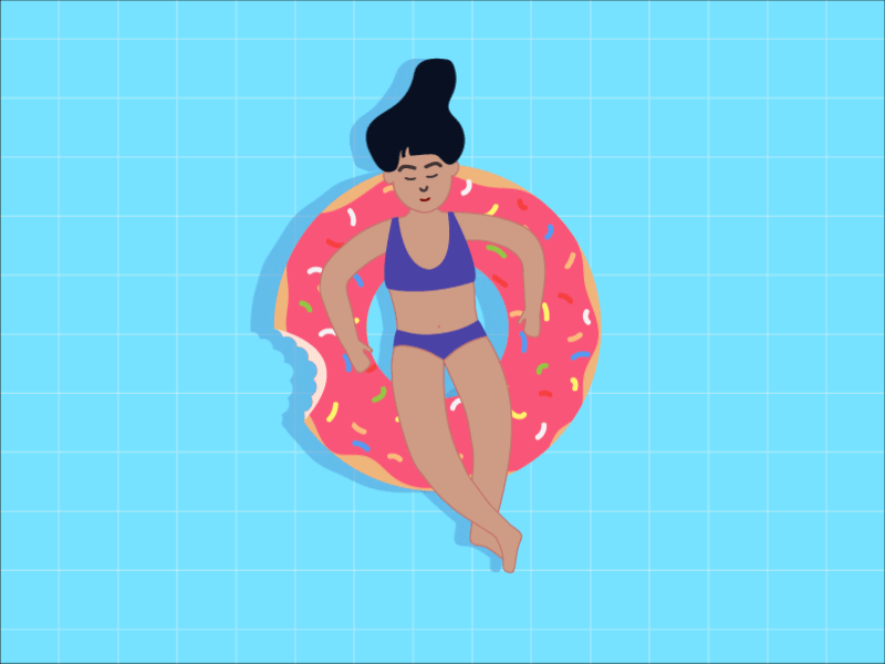Pool Daze Pt. 1 after effects animation donut float gif pool summer