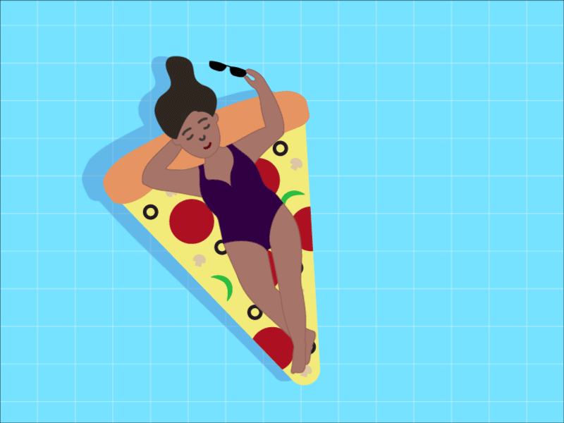 Pool Daze Pt. 3 after effects animation floaty gif pizza pool summer