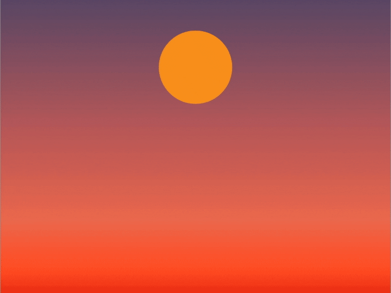 Sunset 🌄 animation flinto gif gradient moon stars sun sunset