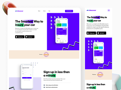 Wecover Landing Page
