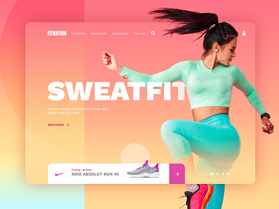 SWEATFIT branding fitness ui ux