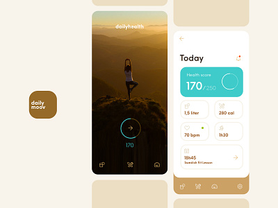 Dailymoov App branding concept design health mobile ui ux