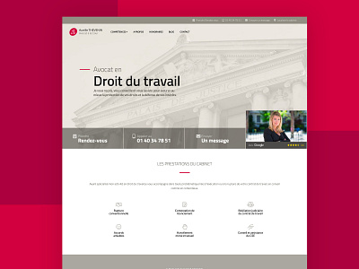 Lawyer Website for A. THEVENIN branding french lawyer logo ui ux website website design
