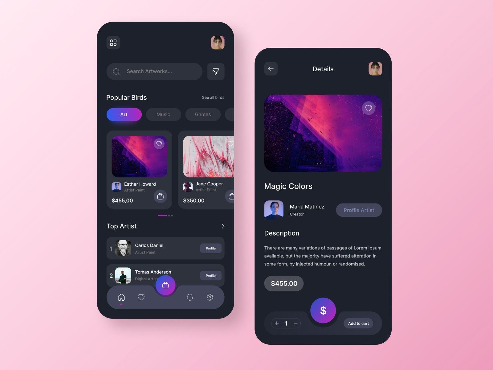 Art Shop App Mobile by Lucas Matias on Dribbble