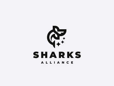 sharks concept logo shark